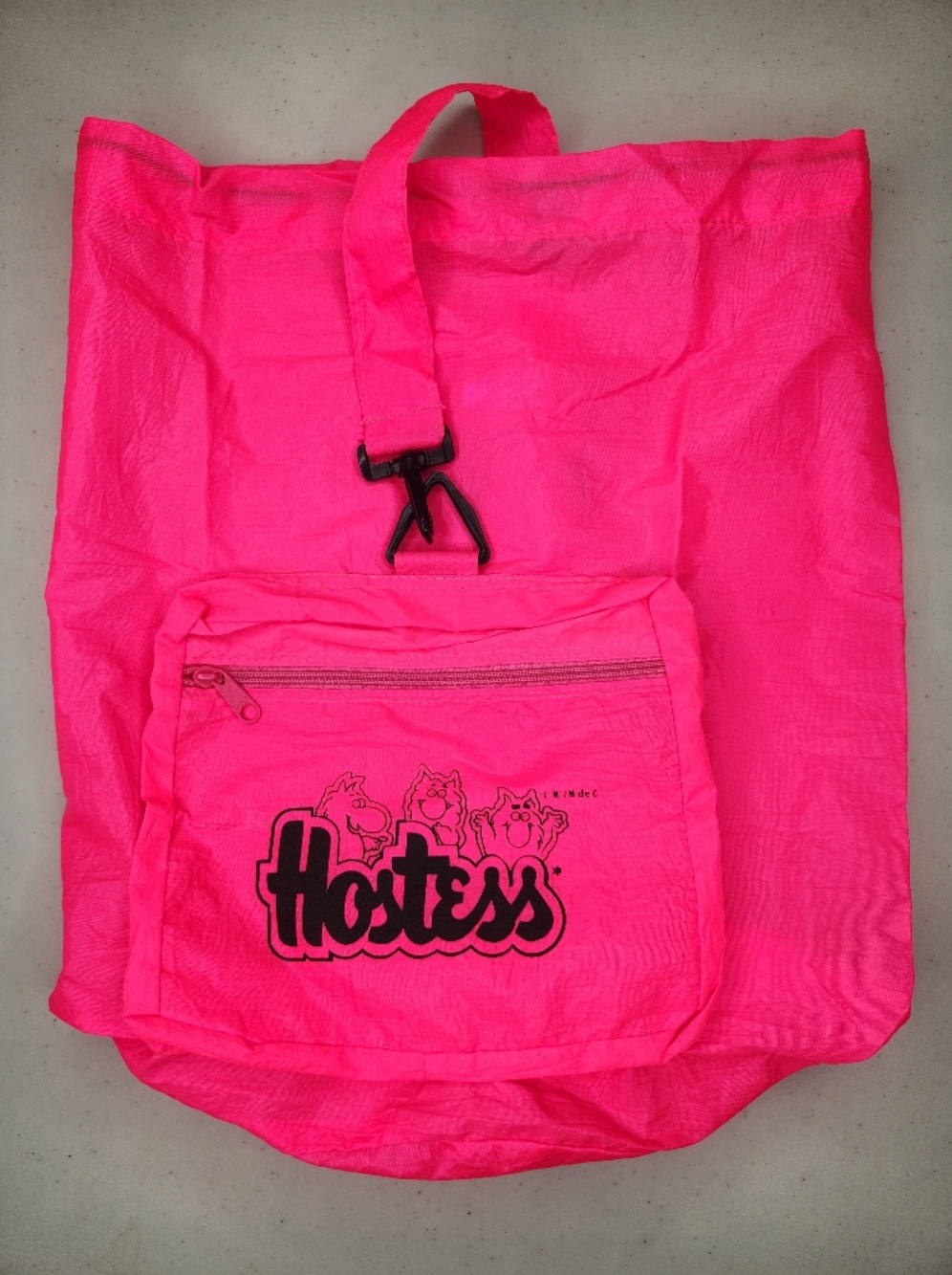 Vintage Hostess Chips Neon Pink Sling Backpack 🇨🇦💖
